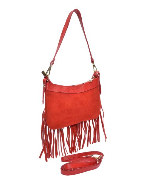 Borsa a tracolla Aveline in pelle rossa - 16x25,5 cm