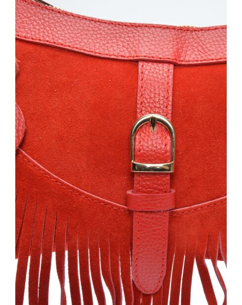 Borsa a tracolla Aveline in pelle rossa - 16x25,5 cm