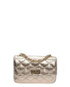 Bolso de hombro Lina de piel dorada - 12x19,5x5 cm