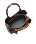 Bolso Rosalinda de piel coñac - 16,5x22x11 cm