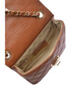 Borsa a tracolla Elena in pelle cognac - 12x19,5x5 cm