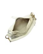 Eleonora beige leren schoudertas - 17x28x7 cm