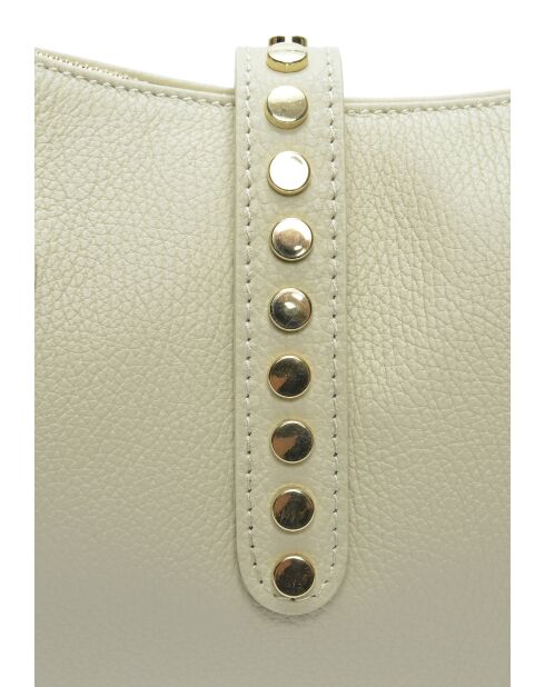 Eleonora beige leren schoudertas - 17x28x7 cm