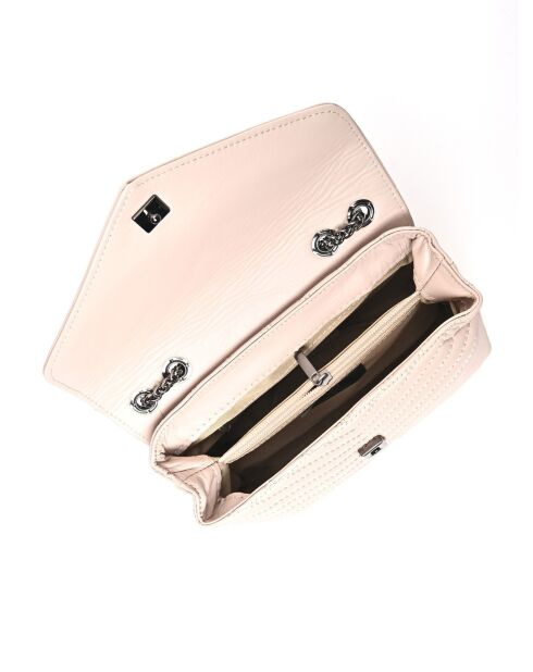 Arabella schoudertas in poederleer - 16x21x8 cm