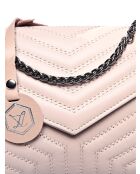 Bolso de hombro Arabella en piel empolvada - 16x21x8 cm