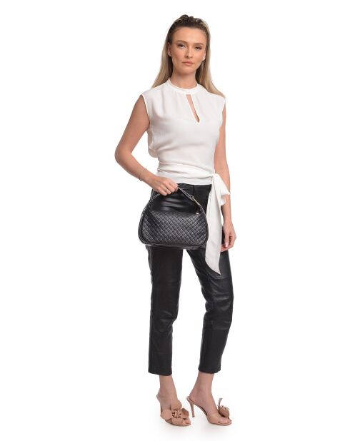 Bolso Elvire de piel negra - 15x29,5x9 cm