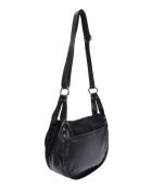 Bandolera Bianca de piel negra - 22x28x10 cm