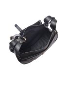 Bandolera Bianca de piel negra - 22x28x10 cm