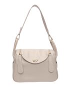 Tatiana beige Lederhandtasche - 17x26x12,5 cm