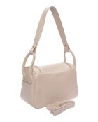 Tatiana beige Lederhandtasche - 17x26x12,5 cm