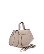 Bolso Pauline de piel beige - 17x26x7 cm