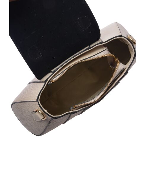 Bolso Pauline de piel beige - 17x26x7 cm