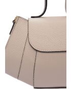 Bolso Pauline de piel beige - 17x26x7 cm
