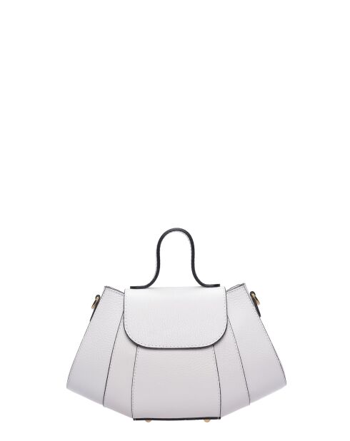 Noémie witte leren handtas - 17x26x7 cm
