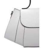 Borsa a mano Noémie in pelle bianca - 17x26x7 cm