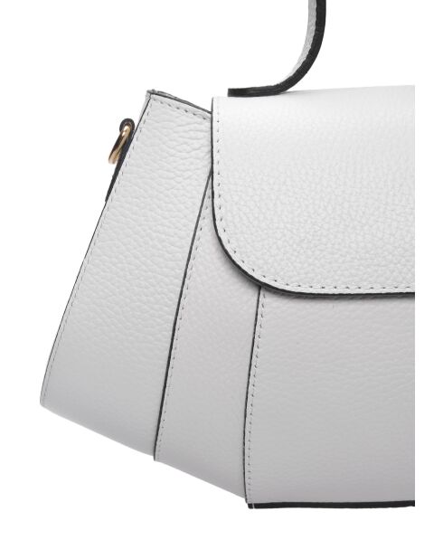 Noémie witte leren handtas - 17x26x7 cm