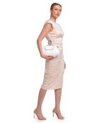 Borsa a mano Noémie in pelle bianca - 17x26x7 cm