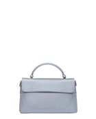 Olivia celeste leren handtas - 12,5x21x8,5 cm