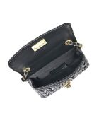 Bandolera Anastasia de piel negra - 12x20x5 cm