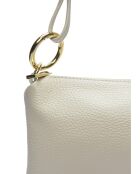 Sac bandoulière en cuir Laurine beige - 16x25cm