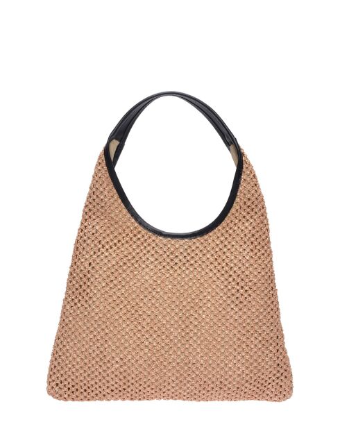 Sac bandoulière en cuir Ilona beige - 28x37cm