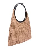 Sac bandoulière en cuir Ilona beige - 28x37cm