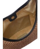 Sac bandoulière en cuir Ilona beige - 28x37cm