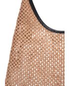 Sac bandoulière en cuir Ilona beige - 28x37cm