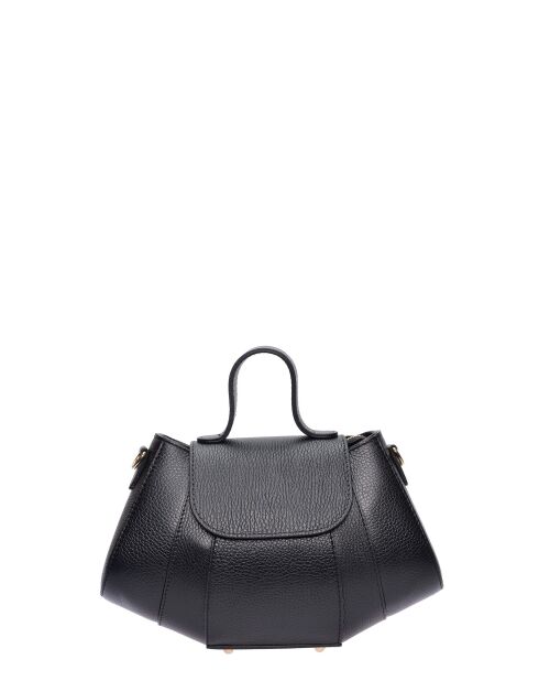 Bolso Melissa de piel negra - 17x26x7 cm