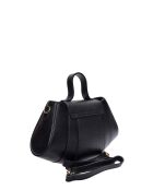 Melissa zwarte leren handtas - 17x26x7 cm