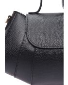 Melissa zwarte leren handtas - 17x26x7 cm