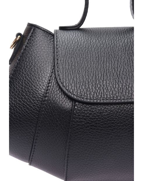 Bolso Melissa de piel negra - 17x26x7 cm