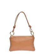 Bandolera Maëlle de piel coñac - 16x25 cm