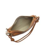 Bandolera Maëlle de piel coñac - 16x25 cm