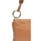 Bandolera Maëlle de piel coñac - 16x25 cm