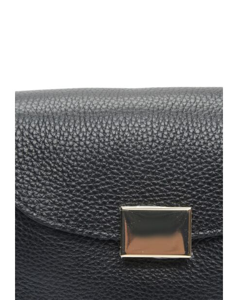 Sac bandoulière en cuir Giovanna noir - 12.5x18x7 cm