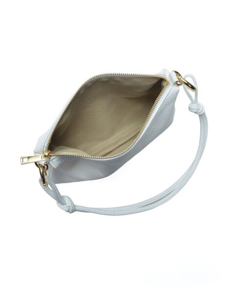 Bandolera de piel Mélina blanca - 16x25cm