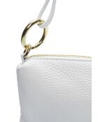 Bandolera de piel Mélina blanca - 16x25cm