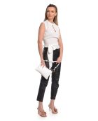 Bandolera de piel Mélina blanca - 16x25cm