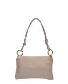 Schultertasche Elina aus puderfarbenem Leder - 16x25cm