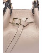Bolso Gabriella de piel beige - 20x34x8 cm