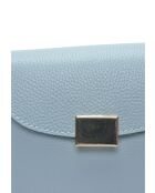 Bandolera Vittoria de piel celeste - 12,5x18x7 cm