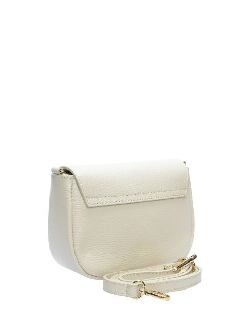 Schultertasche Ottavia aus beigem Leder - 12,5x18x7 cm