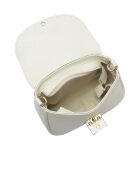 Schultertasche Ottavia aus beigem Leder - 12,5x18x7 cm