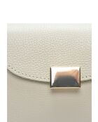 Schultertasche Ottavia aus beigem Leder - 12,5x18x7 cm