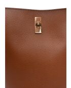 Bolso Serena de piel coñac - 23x22,5x15 cm