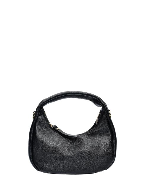 Hobo schoudertas in zwart Flavie leer - 10x20,5x6 cm