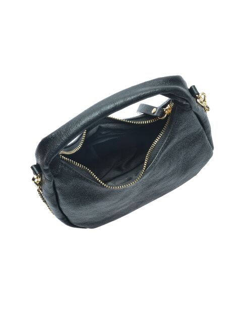 Hobo schoudertas in zwart Flavie leer - 10x20,5x6 cm