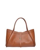 Bandolera Mia de piel coñac - 23x37,5x14 cm