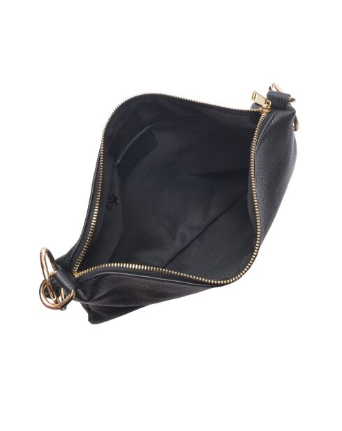Sac bandoulière en cuir Sabrina noir - 25.5x35cm
